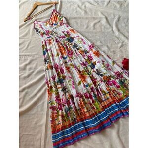 Dress NWT boutique cotton smoked back elastic waist sz L